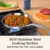 imageCalphalon Classic Stainless Steel Cookware Set 10Piece ImpactBonded Aluminum Base StayCool Handles3Piece Set