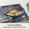 imageCalphalon Premier Ceramic Nonstick 5Piece Cookware Set Mushroom GreyMidnight Blue