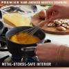 imageCalphalon Premier HardAnodized Nonstick Cookware Set 8Piece Metal Utensil Safe PFOAFree11Piece