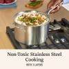 imageCalphalon Stainless Steel 6Qt Stock Pot with Lid35Qt Sauce Pot with Lid