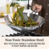 imagePremier Stainless Steel 45Qt Chefs Pan with Lid12 Wok