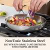 imagePremier Stainless Steel 45Qt Chefs Pan with Lid3Pc Fry Set 81012