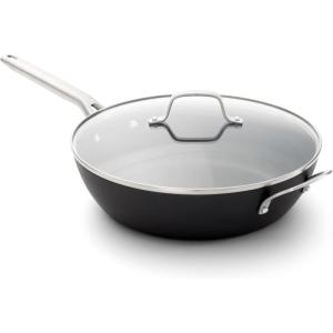 imageCalphalon HardAnodized Nonstick 8quot and 10quot Frying Pan Set12 Fry Pan with Lid