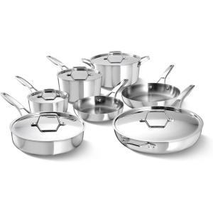 imageCalphalon Premier HardAnodized Nonstick Cookware Set 13Piece Metal Utensil Safe PFOAFree12Piece Set