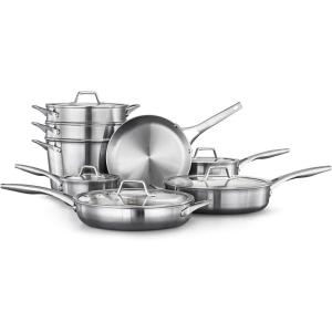 imageCalphalon Premier HardAnodized Nonstick Cookware Set 13Piece Metal Utensil Safe PFOAFree13Piece Set