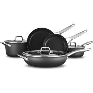 imageCalphalon Premier HardAnodized Nonstick Cookware Set 8Piece Metal Utensil Safe PFOAFree8Piece