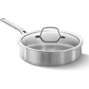 imageCalphalon Stainless Steel 6Qt Stock Pot with Lid3Qt Sauce Pot with Lid